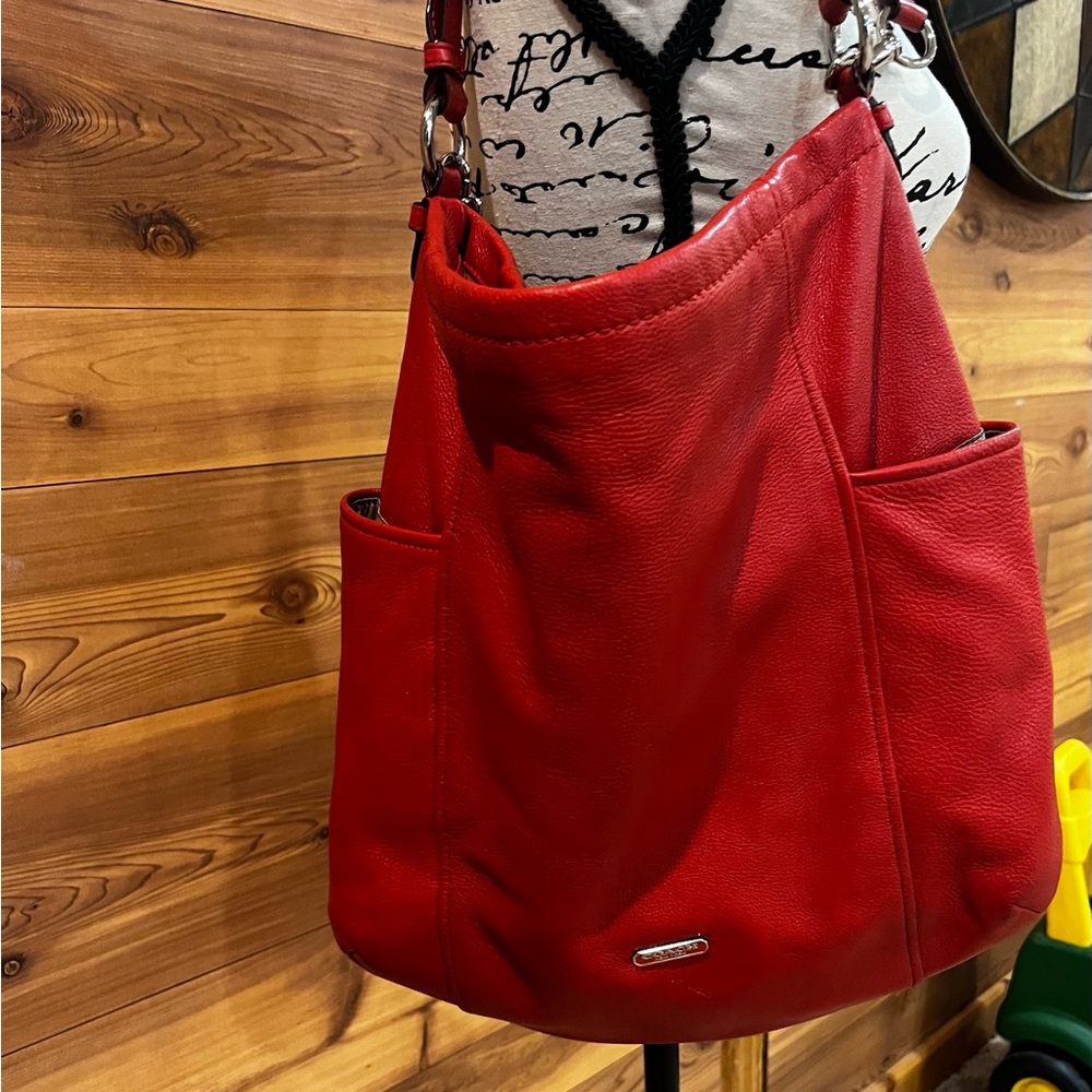 Leather coach purse